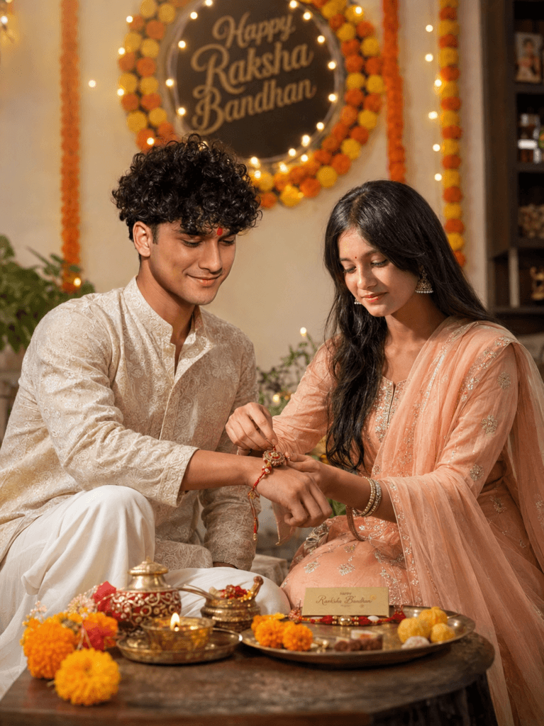 Happy Raksha Bandhan AI photo prompt
